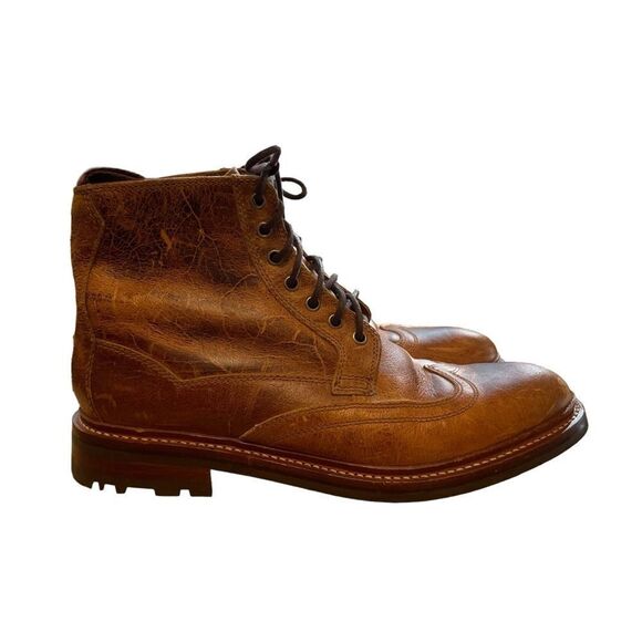Oliver Sweeney Bruce Boots In Waxy Brown Leather Size 8.5 - Picture 2 of 7